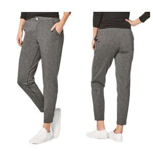 Lululemon City Trek Trouser in‎ Heathered Black Trouser Sweat Pant Sz 4